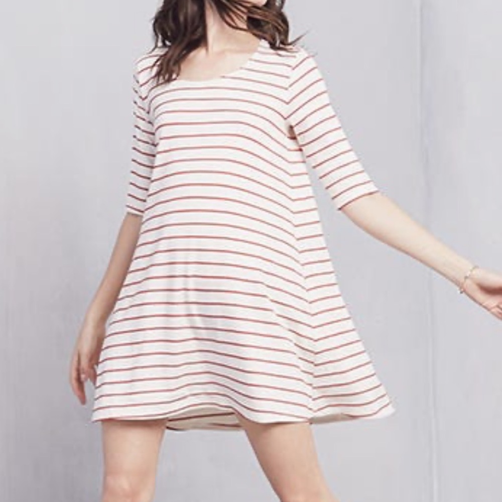Reformation Red and White Striped dress